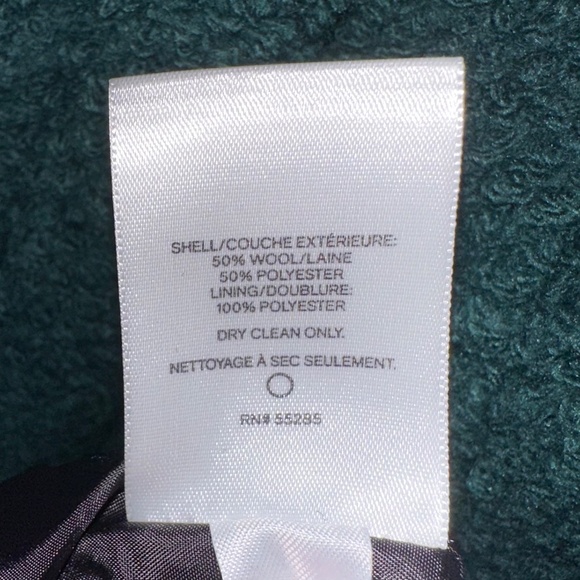 Express Women’s Green Long Wool Blend Boucle Coat - Size XXS Petite - Picture 3 of 4